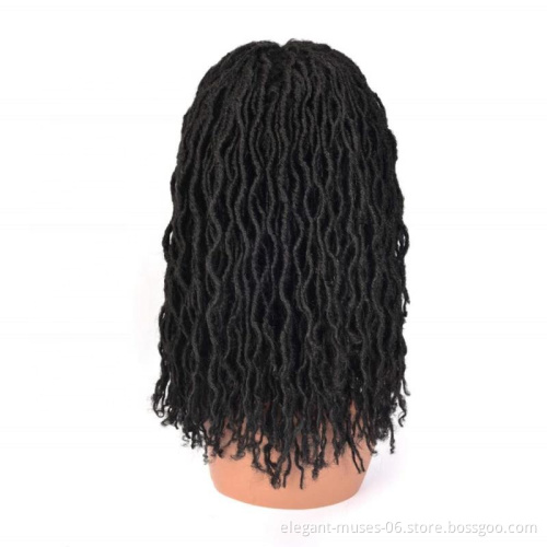 Wholesale Vigorous Crochet Braids Twist Jumbo Dread Faux Locs Hairstyle Wigs for Black Women Long Synthetic Afro Black Wigs